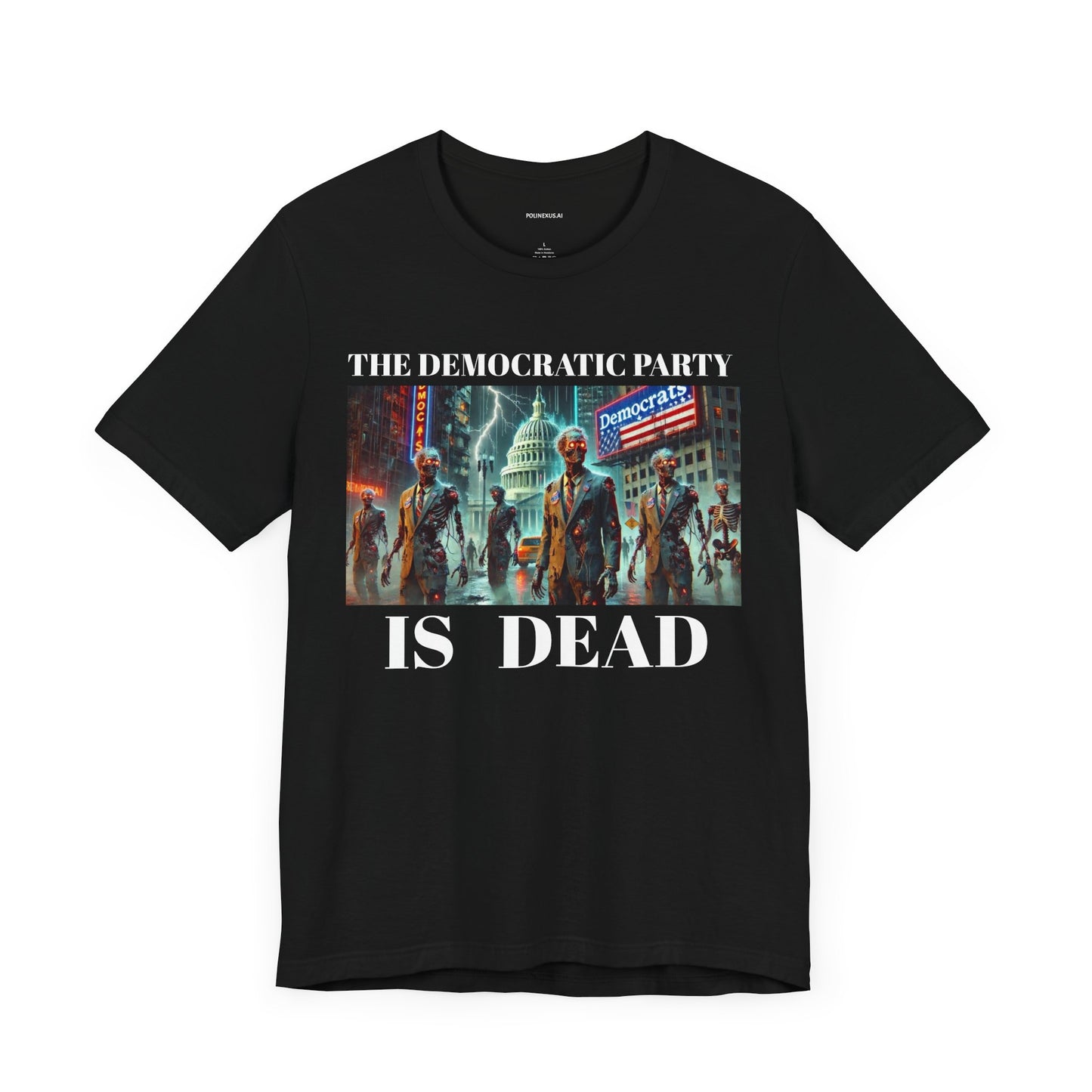 Democratic Party Is Dead Unisex Jersey Tee - Statement Shirt for Political Enthusiasts