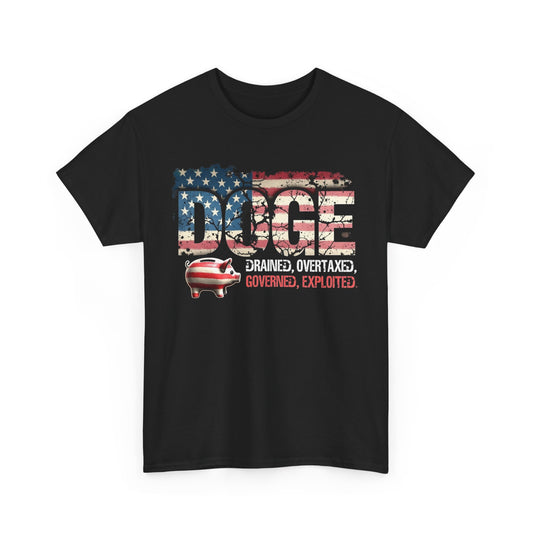 Doge Inspired Unisex Heavy Cotton Tee - Perfect for Crypto Fans and Independence Day